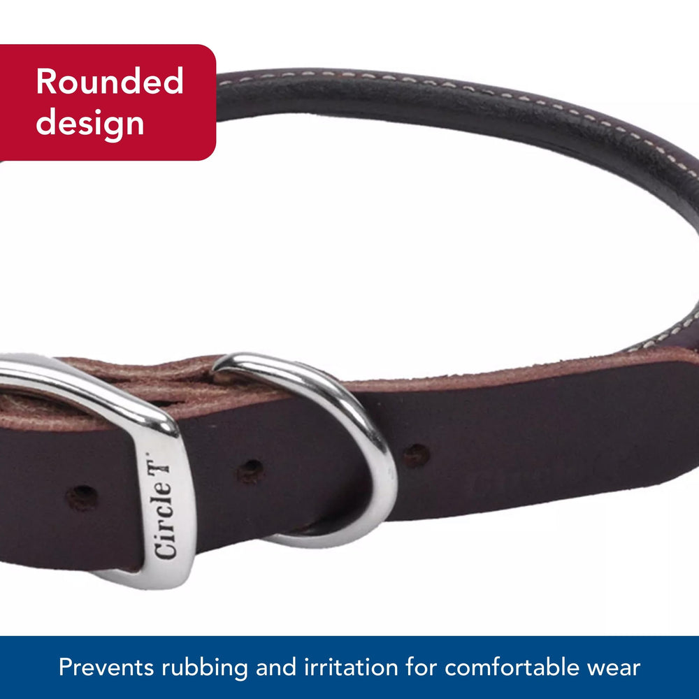 Coastal Pet Circle T Latigo durable leather color stays rich with wear.