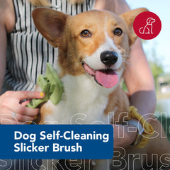 Coastal Safari dog brush pins retractable enables quick cleaning between sessions.