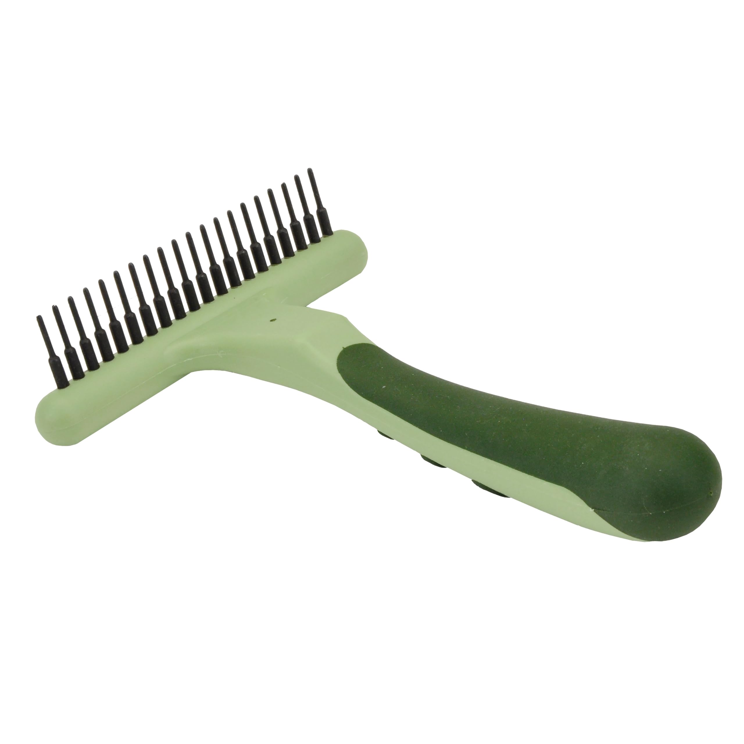 Coastal Pet Safari Undercoat Rake closeup pins for precise detangling and mat prevention.