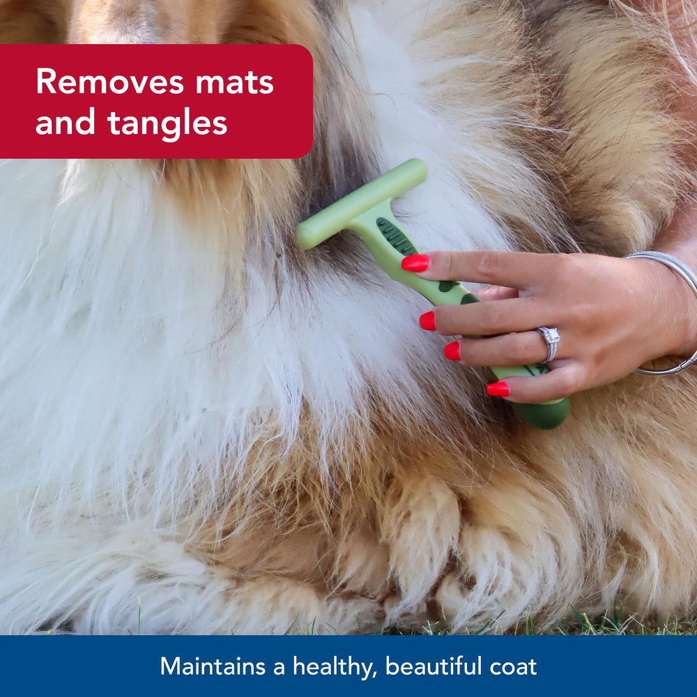 Coastal Pet Safari Undercoat Rake undercoat deshedding targets dense fur safely.