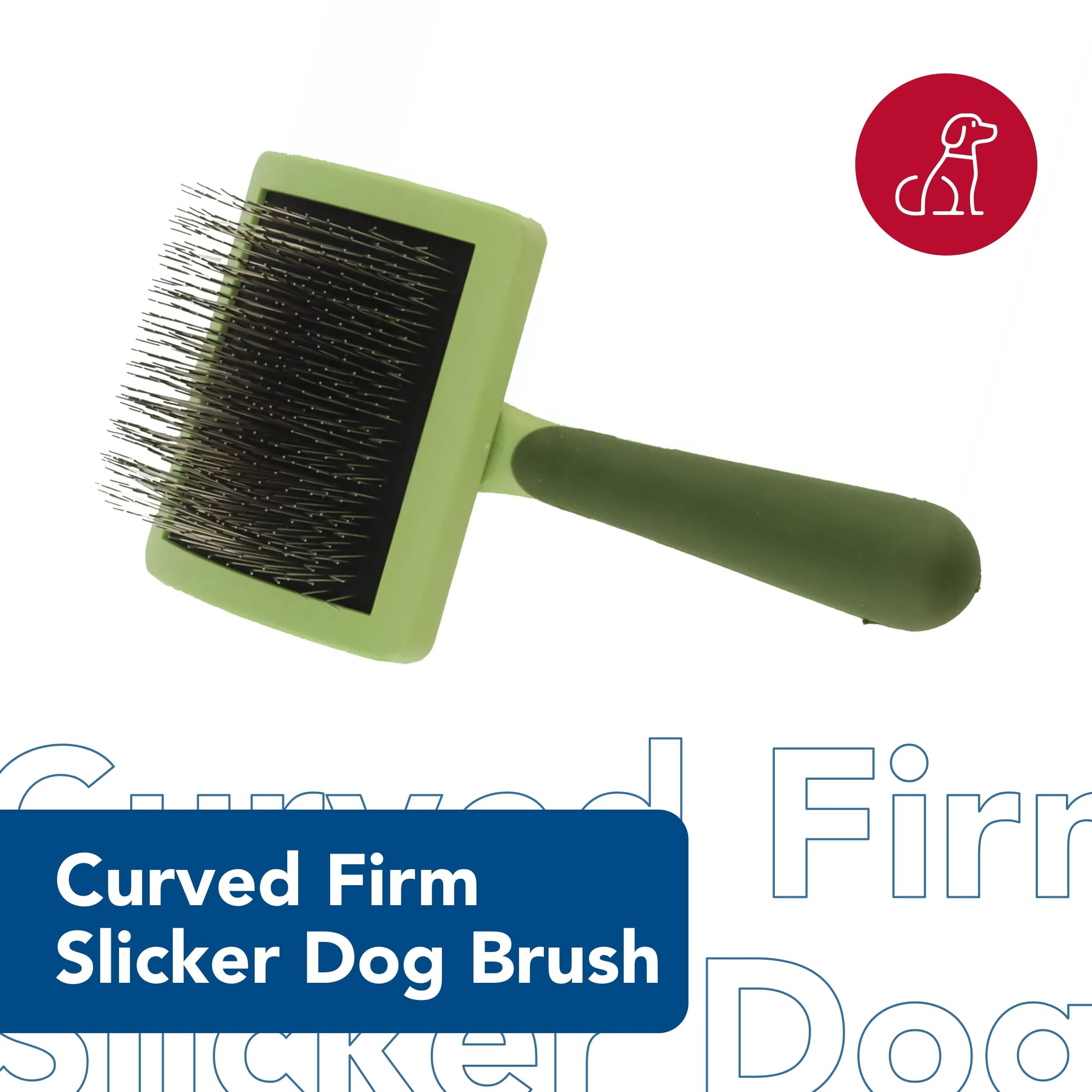 Coastal Safari curved firm slicker brush pins highlight long pins for detangling.