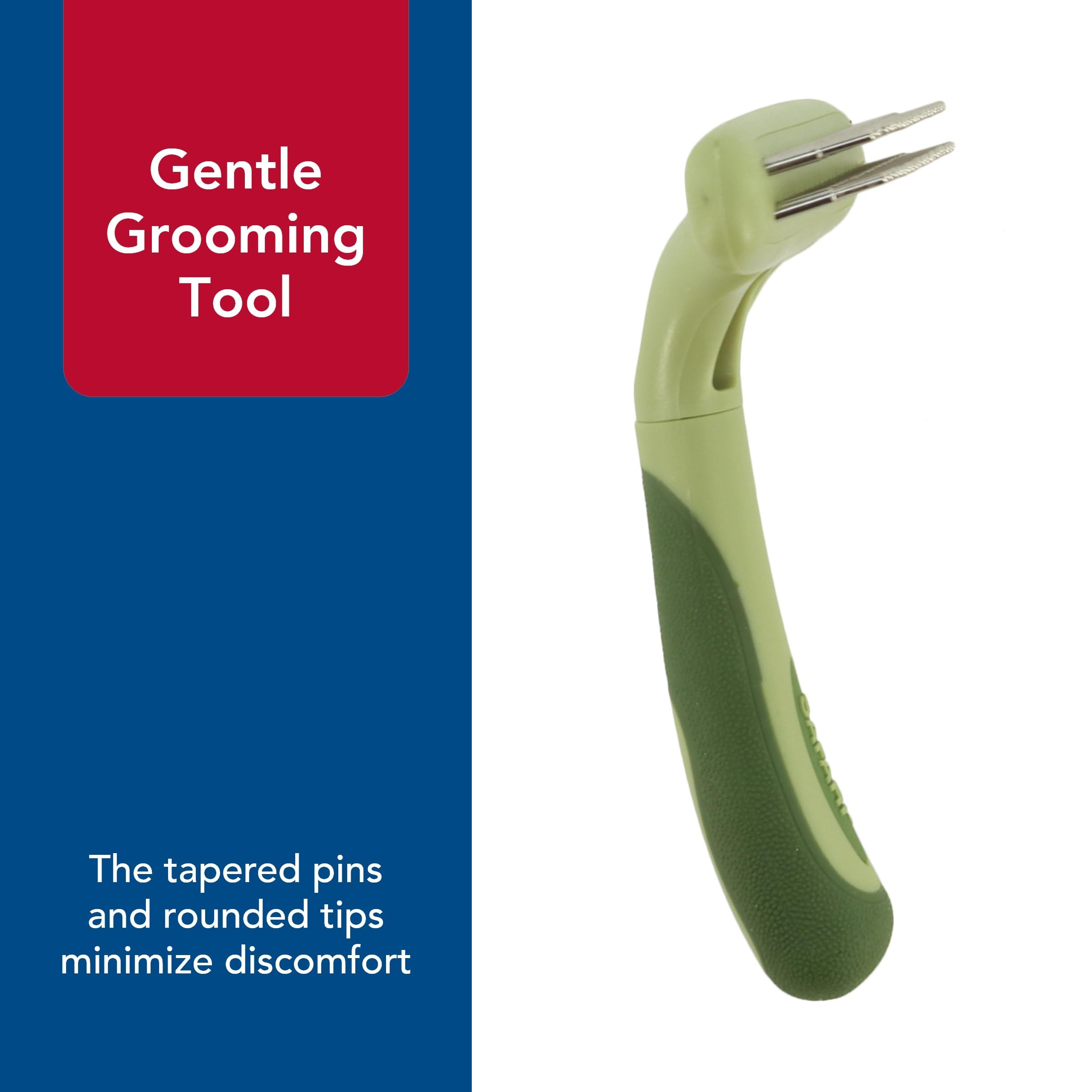 Coastal Safari undercoat rake during a grooming session improving coat health.