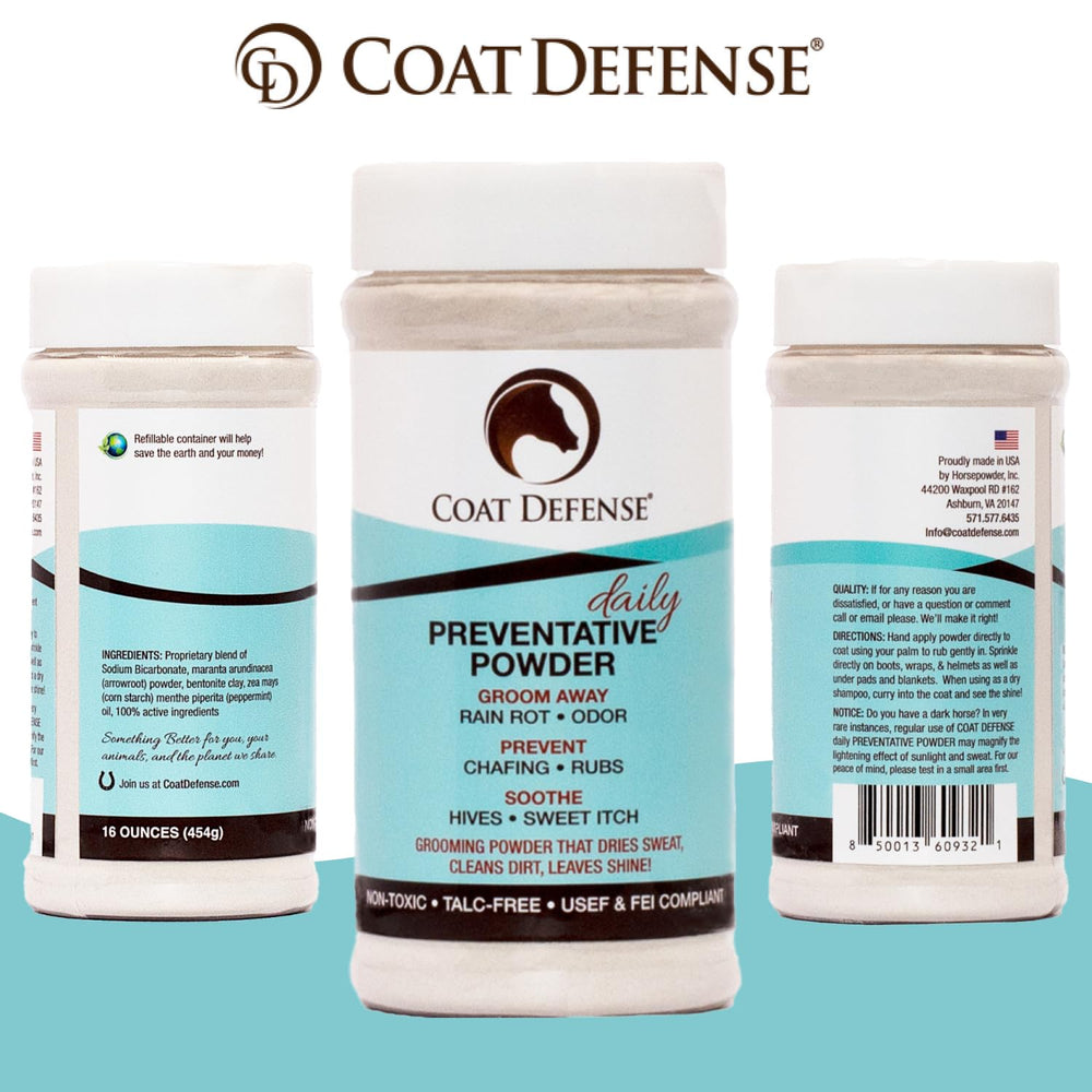 COAT DEFENSE 16 oz bottle, ideal for routine grooming.