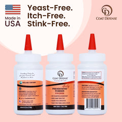 Healthy-looking dog coat after applying COAT DEFENSE daily preventative powder