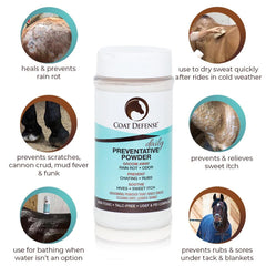 COAT DEFENSE horse coat shine after application on healthy-looking fur.