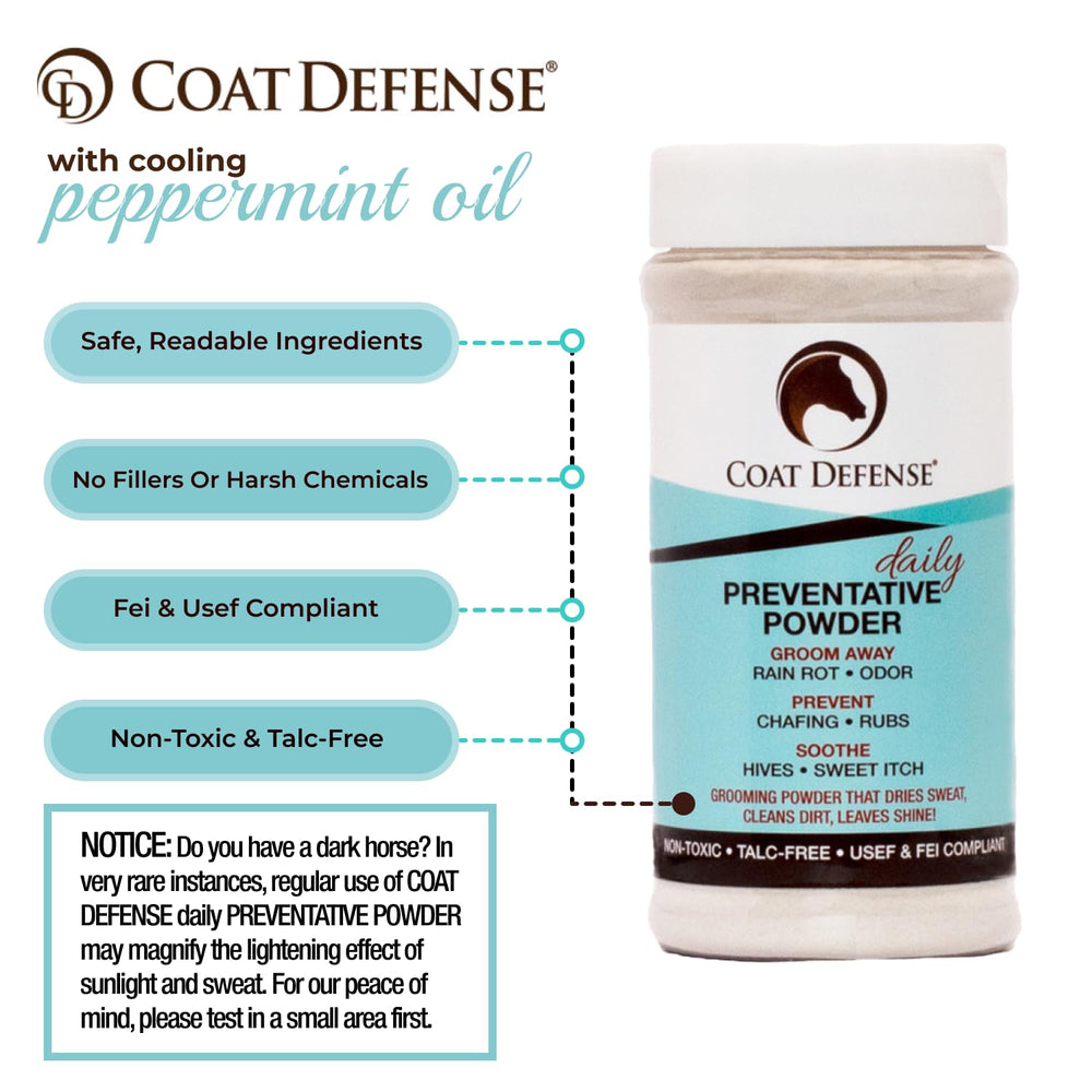 COAT DEFENSE natural ingredients support itchy skin relief and deodorized coat.