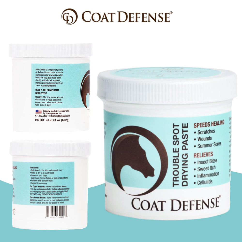 COAT DEFENSE ready-to-use paste on grooming table ready