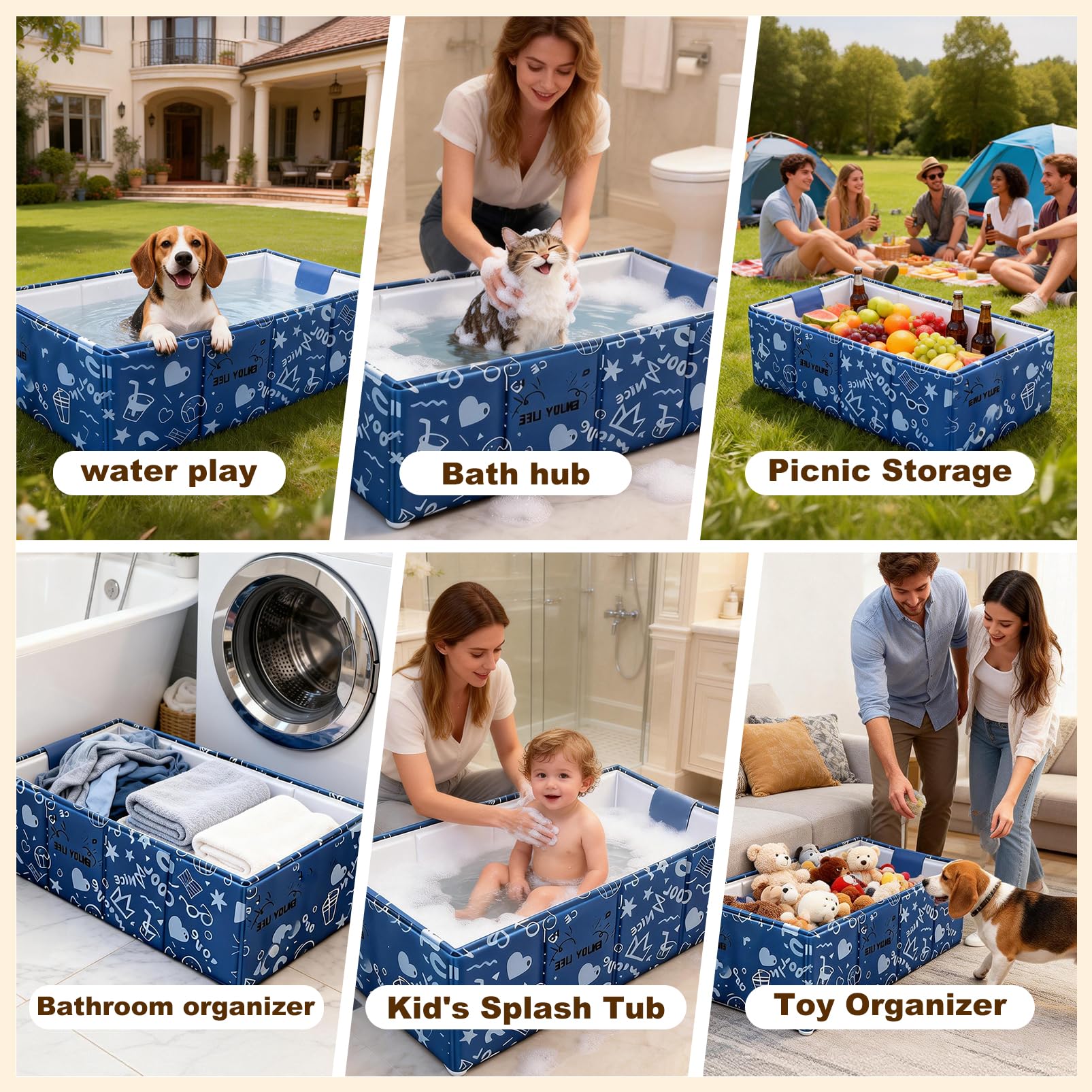 COBOPANDA travel-friendly foldable bath for on-the-go pet care.