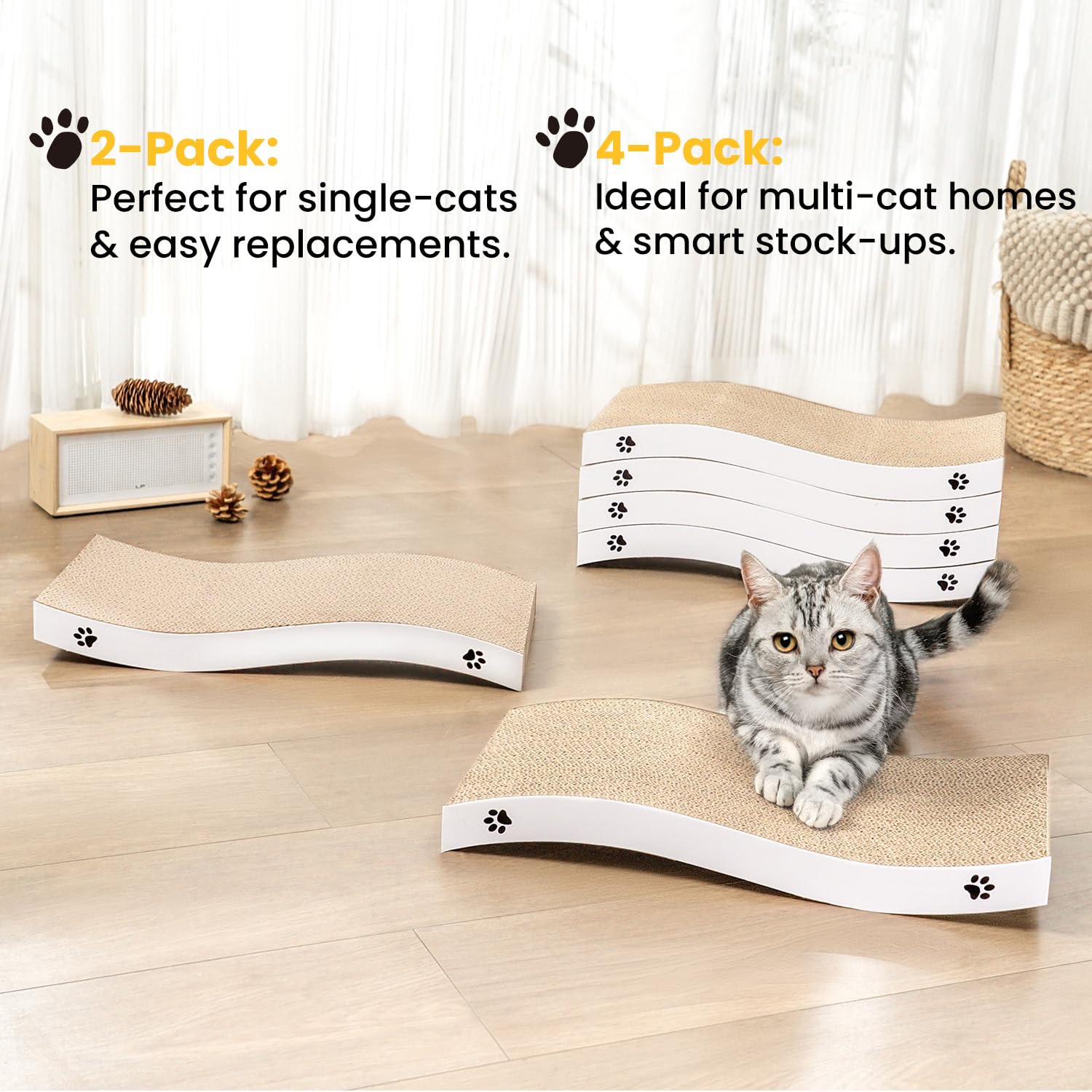Coching cat scratcher made from recyclable materials