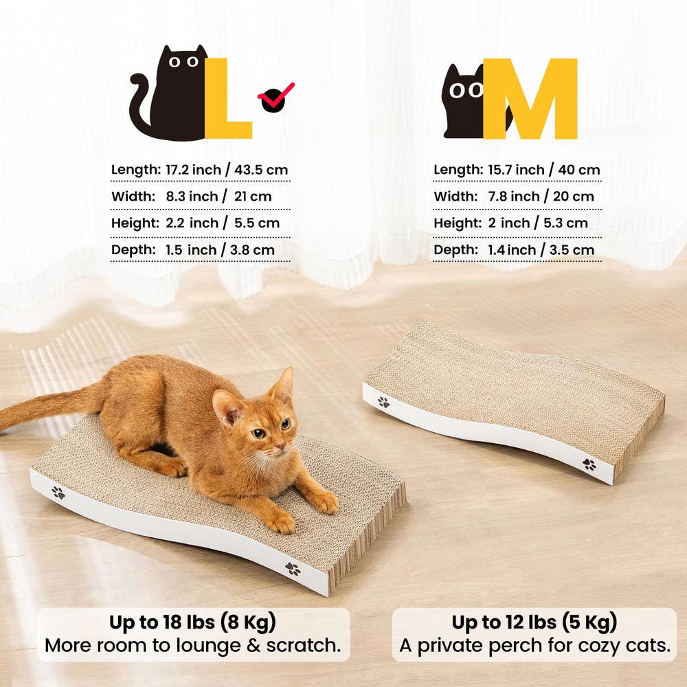 Coching cat scratcher reversible two-sided design on display