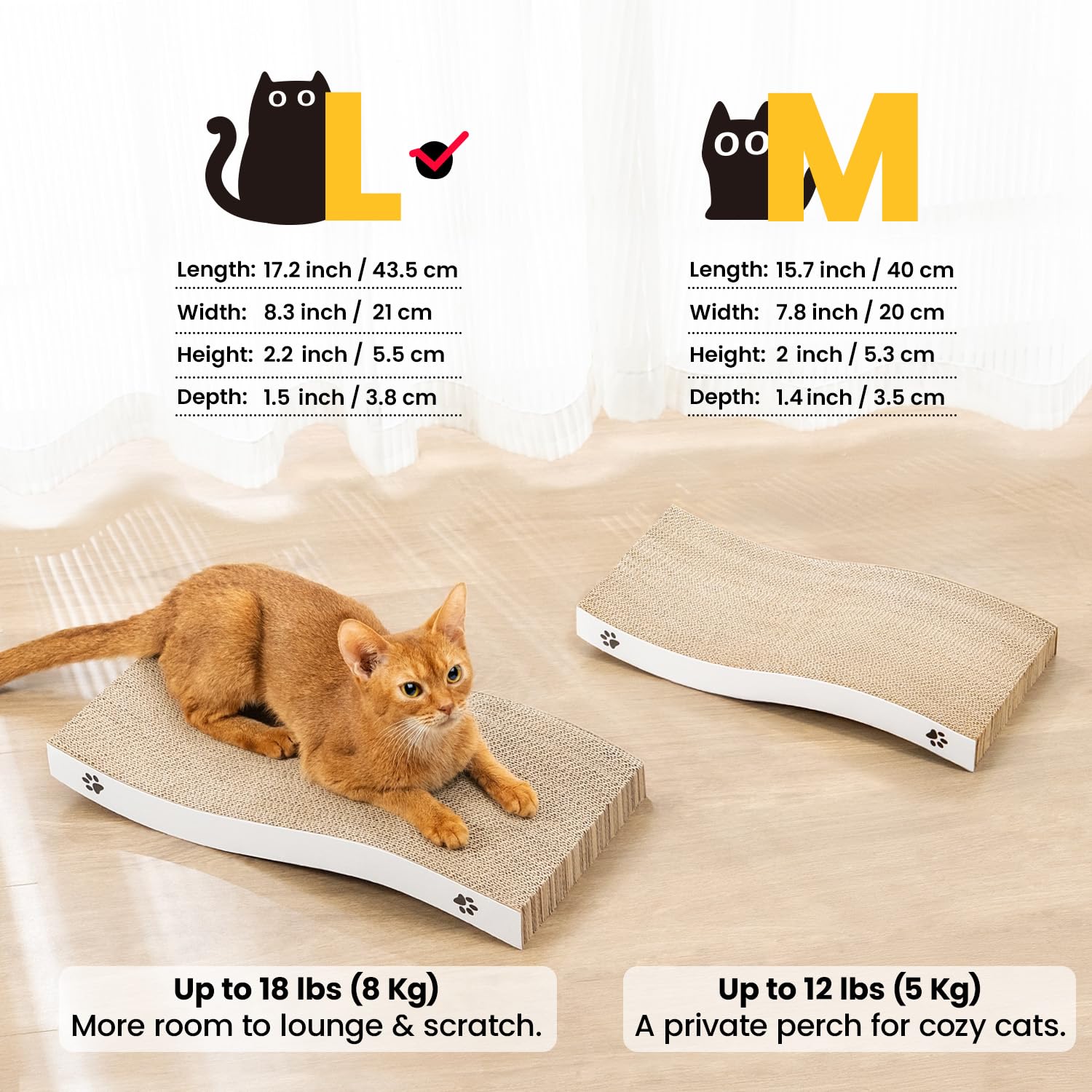 Coching recyclable cardboard scratcher emphasizes eco-friendly construction for pets.