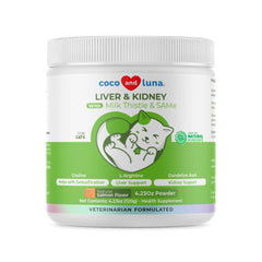 Coco and Luna Milk Thistle for Cats bottle with clear liver support messaging