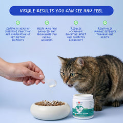 Coco and Luna probiotics scooping moment shows easy daily dosing