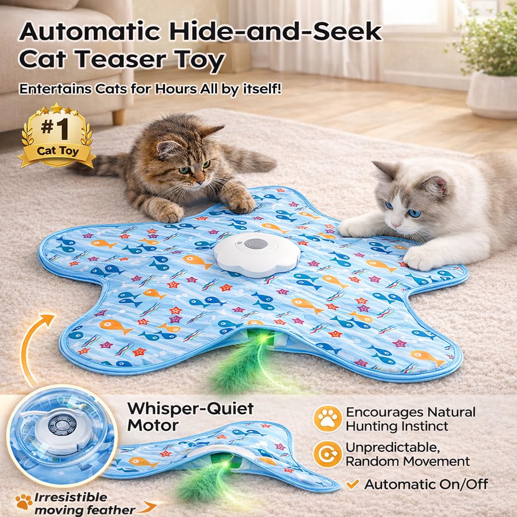 COCOING cat toy with squeaker and motion for engaging play sessions