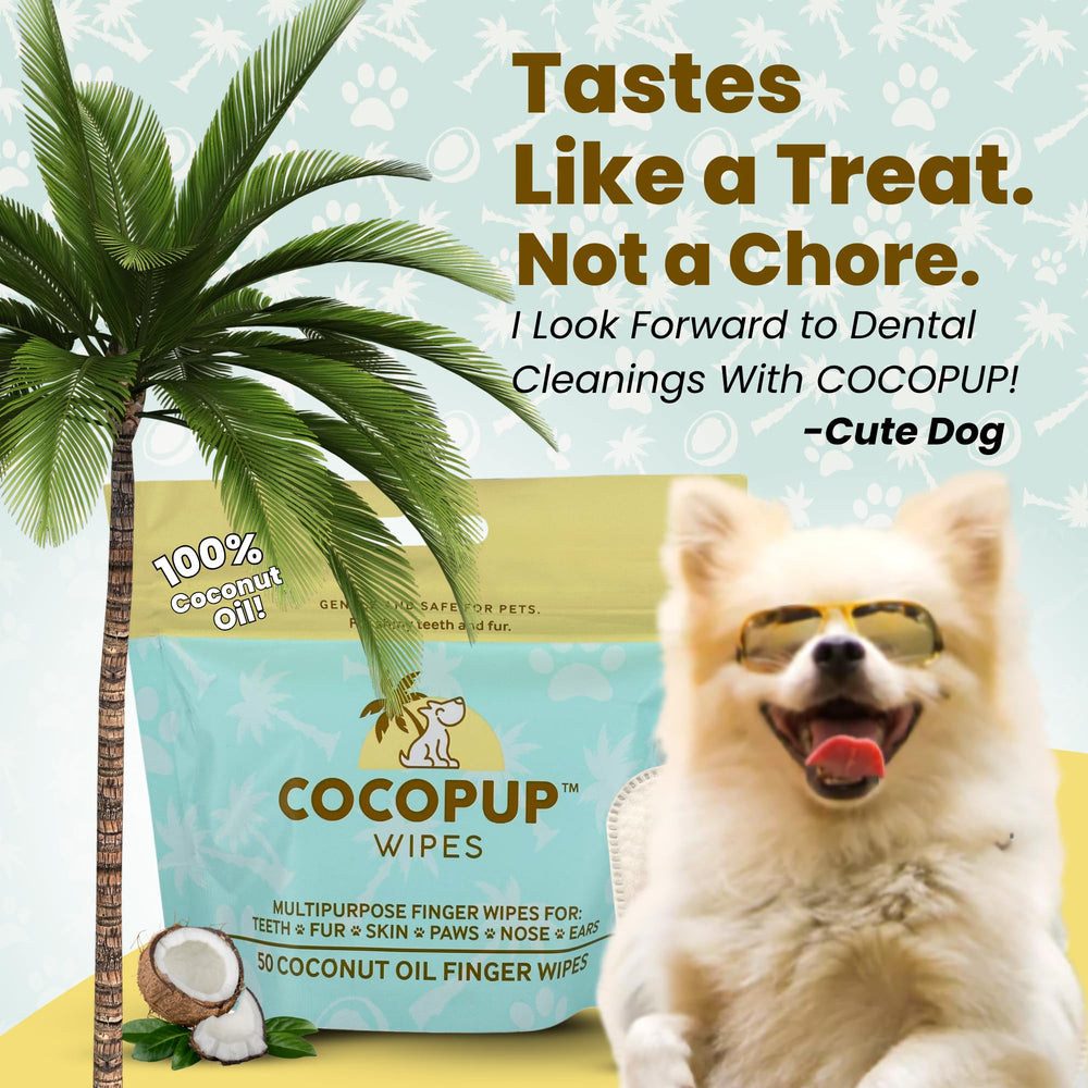 Cocopup safe, natural dog teeth care with coconut oil