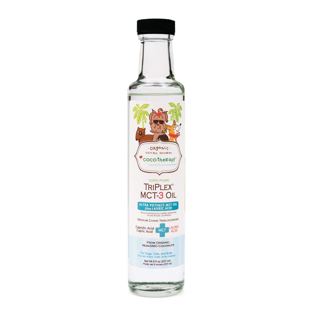 CocoTherapy Triplex MCT-3 Oil bottle ready for everyday use.