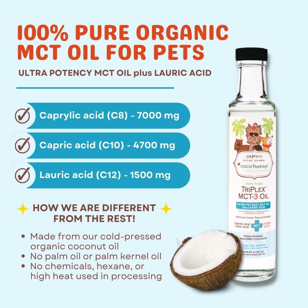 CocoTherapy Triplex MCT-3 Oil measured dispense for consistent dosing.