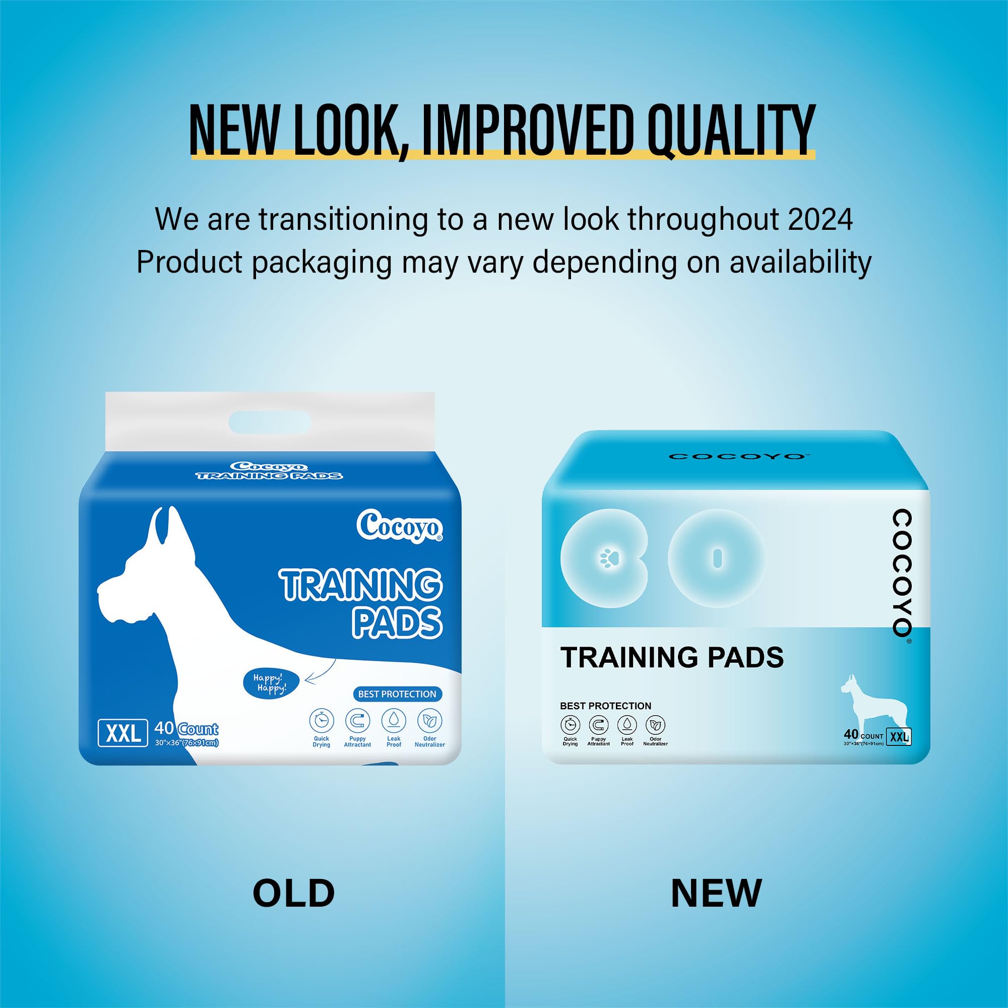 COCOYO training pad absorbent core shows gel formation to reduce mess