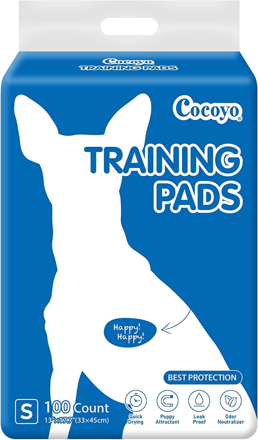 COCOYO Best Value Training Pads with sturdy backing protect floors during potty training sessions.