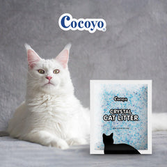 COCOYO Crystal Cat Litter delivers fast moisture drying for easier waste handling.