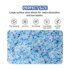 COCOYO lavender crystal litter bag close view highlights low-dust texture.