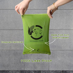 Codirom nine by thirteen inch poop bags fit standard dispensers for quick cleanup.