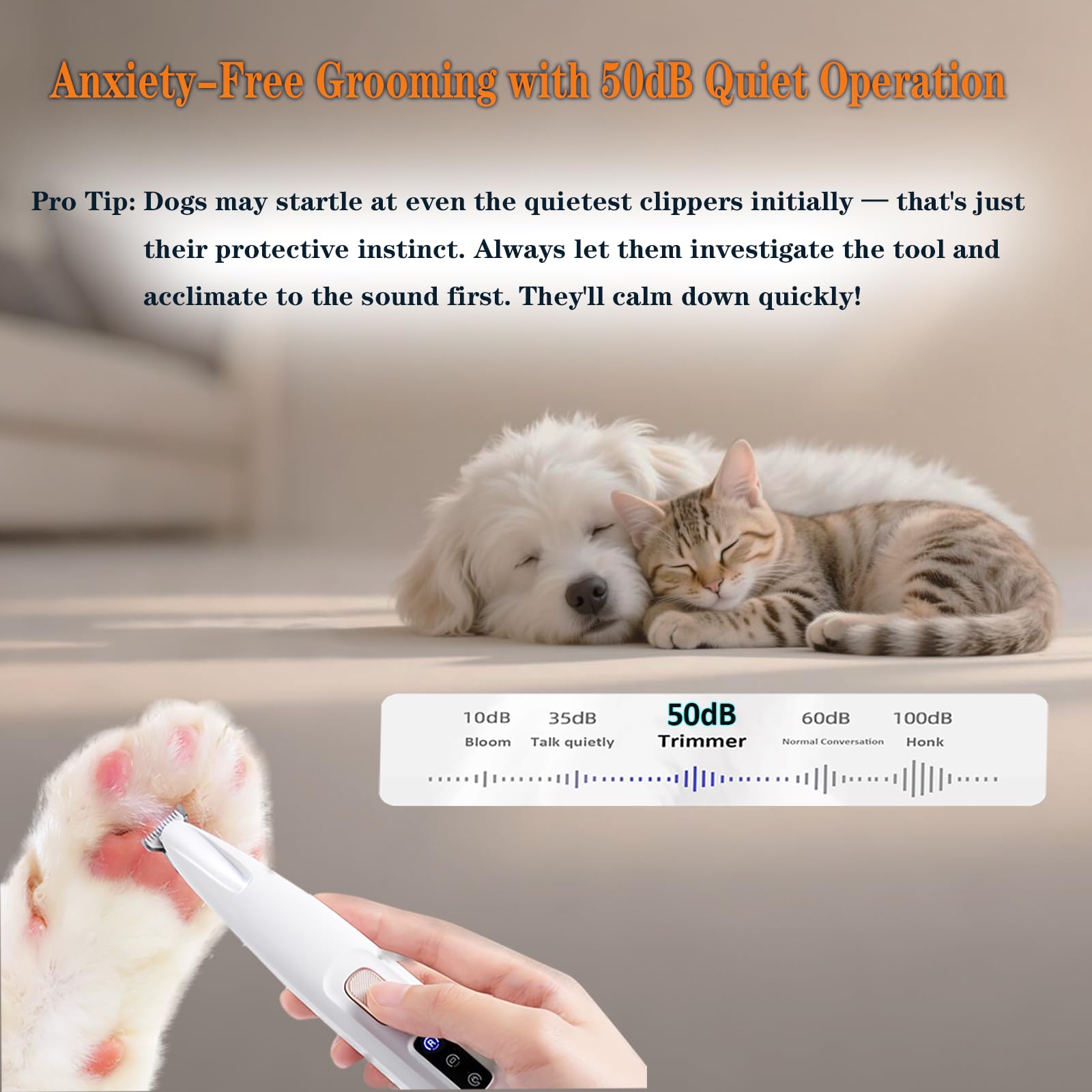 Cofiabby waterproof pet grooming trimmer for indoor and outdoor use.