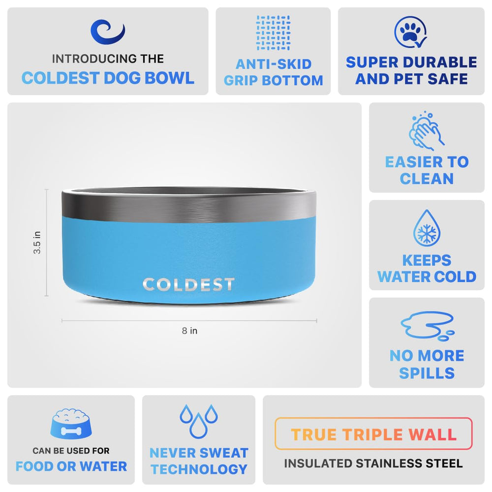 Coldest Water dog bowl is dishwasher-safe for easy cleanup after meals.