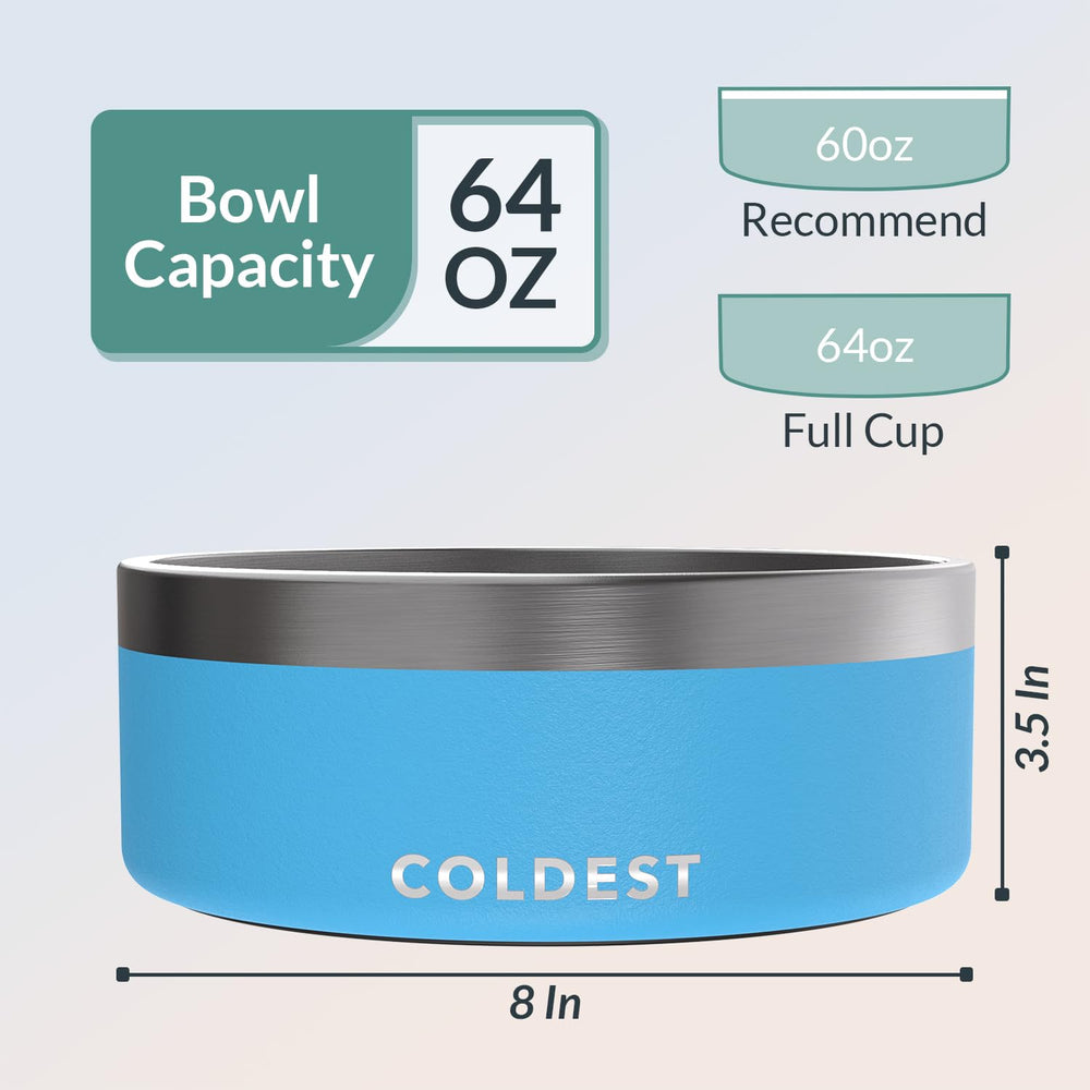 Coldest Water dog bowl spill-proof design keeps feeding areas tidy.