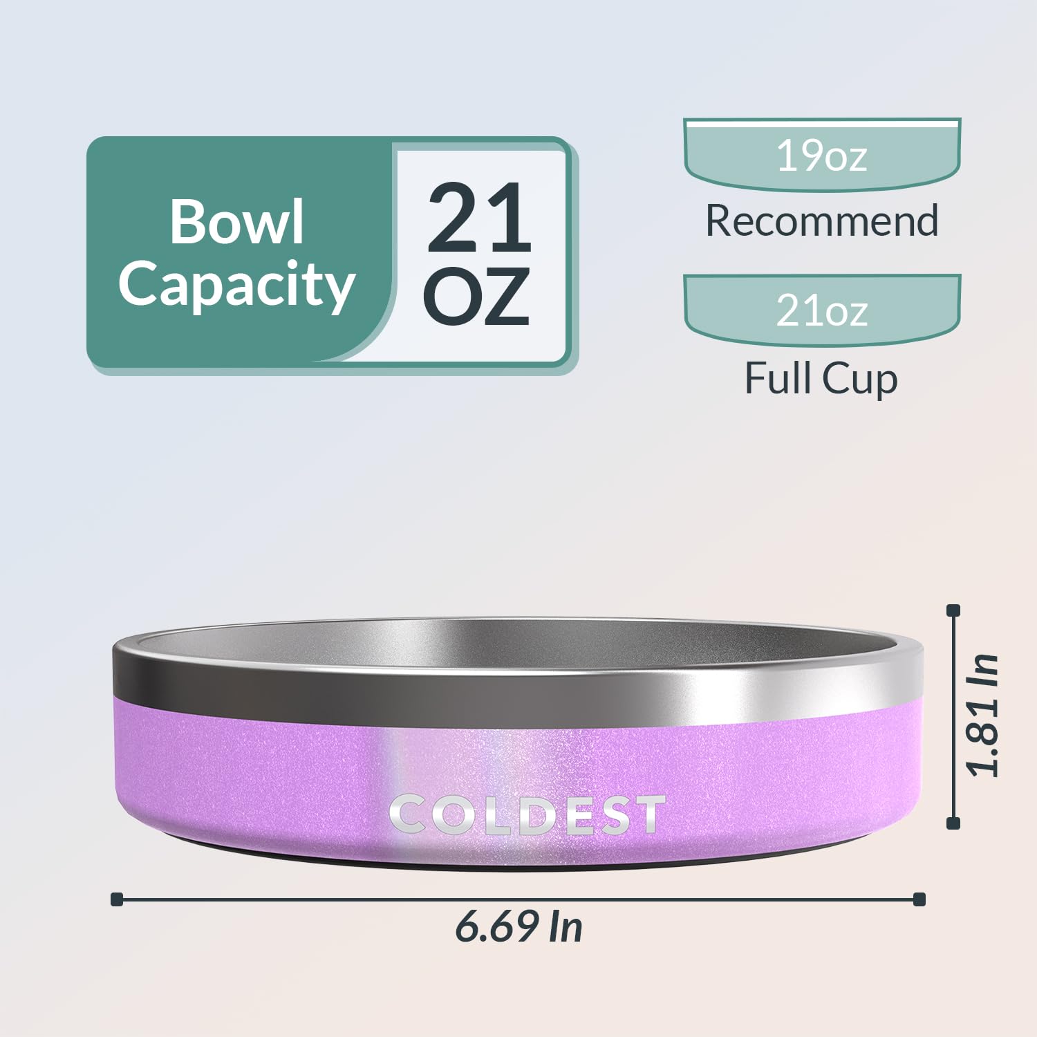 Coldest Dog Bowl is spill-proof for a cleaner feeding area.