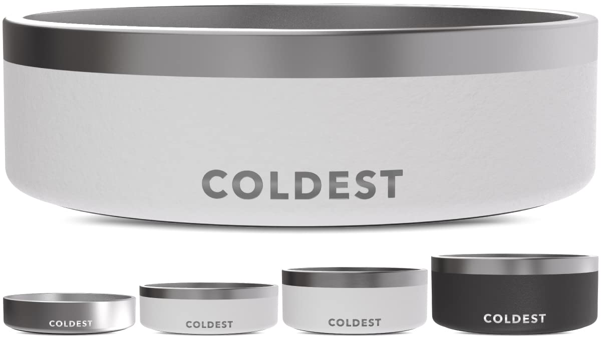The Coldest Water dog bowl with true triple wall insulation showing durability and chew resistance.
