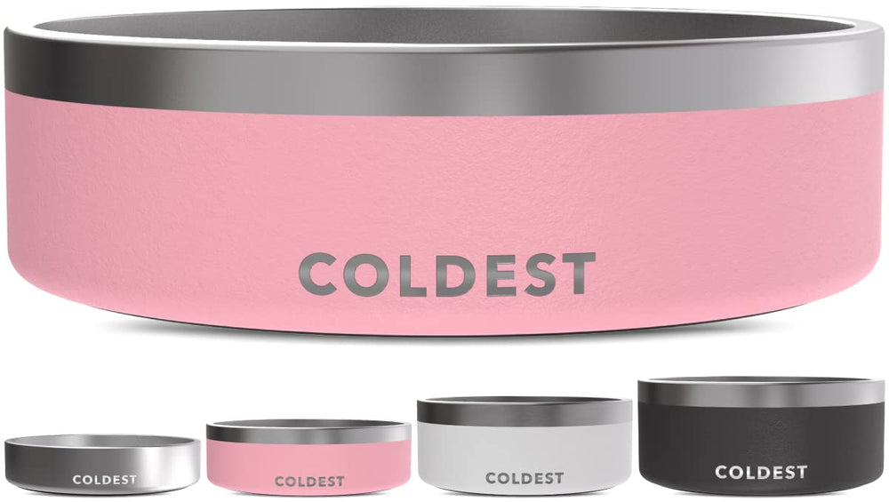 The Coldest Water dog bowl with anti-rust metal ensures long-lasting hydration.