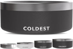 The Coldest Water dog bowl with anti-slip base keeps feeding area clean and stable.