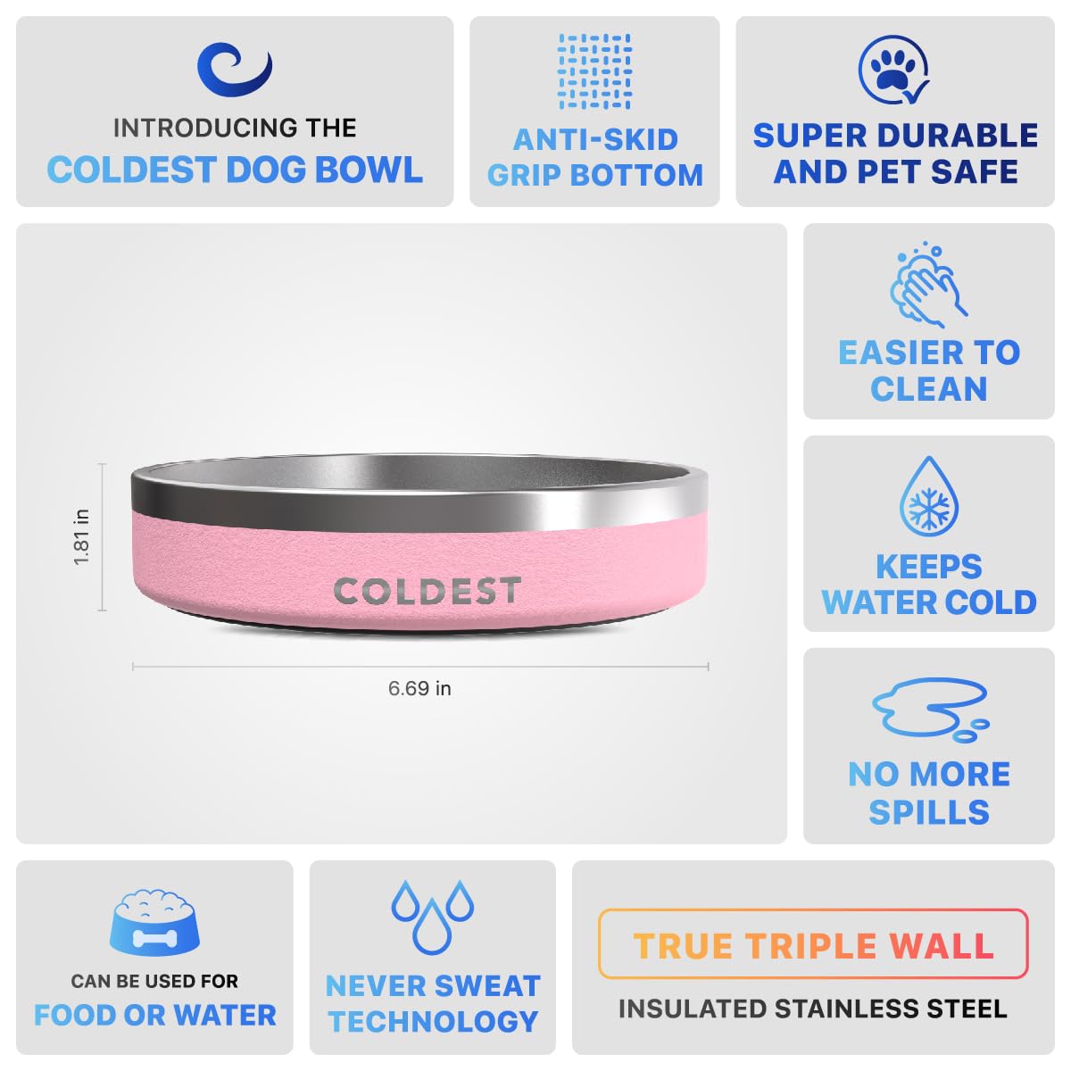Coldest Water Coldest Dog Bowl dishwasher-safe for easy cleaning