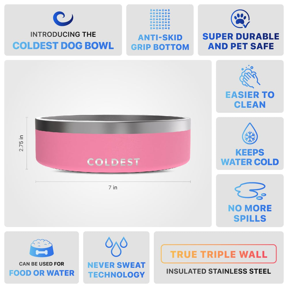 The Coldest Water dog bowl is dishwasher safe for quick cleaning.