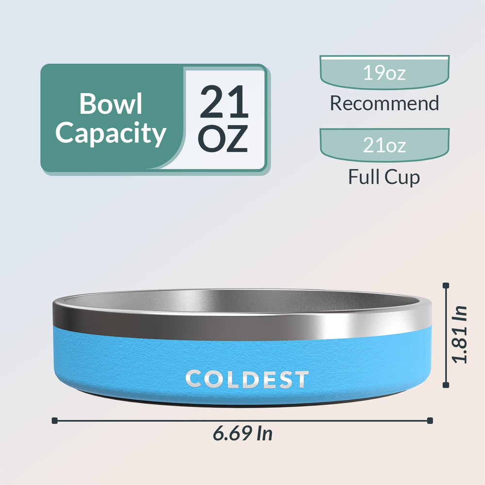 Coldest dog bowl with spill-proof design reduces kitchen mess.