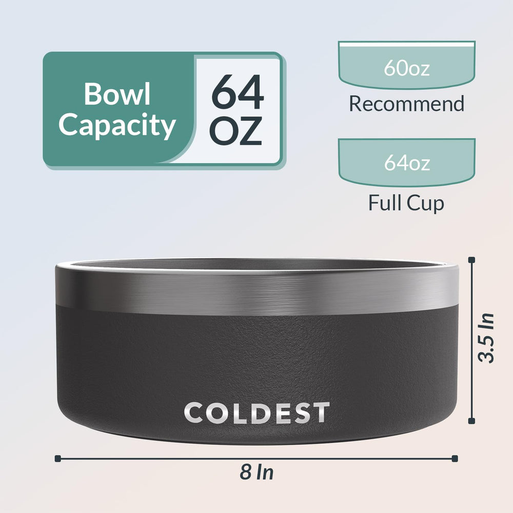 The Coldest Water dog bowl with a non-slip base prevents spills during feeding.