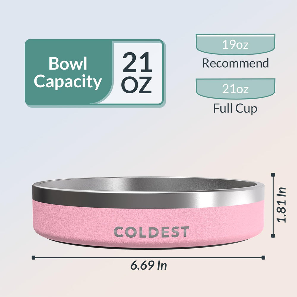 Coldest Water Coldest Dog Bowl spill-proof design keeps feeding area clean