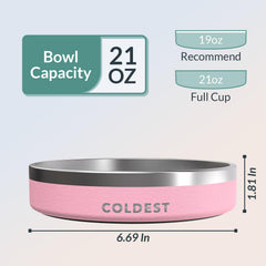 Coldest Water Coldest Dog Bowl spill-proof design keeps feeding area clean