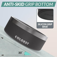The Coldest Water dog bowl features true triple wall insulation for temperature stability.