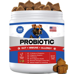 ColEaze Probiotics for Dogs bottle displaying the high-potency formula for gut balance.
