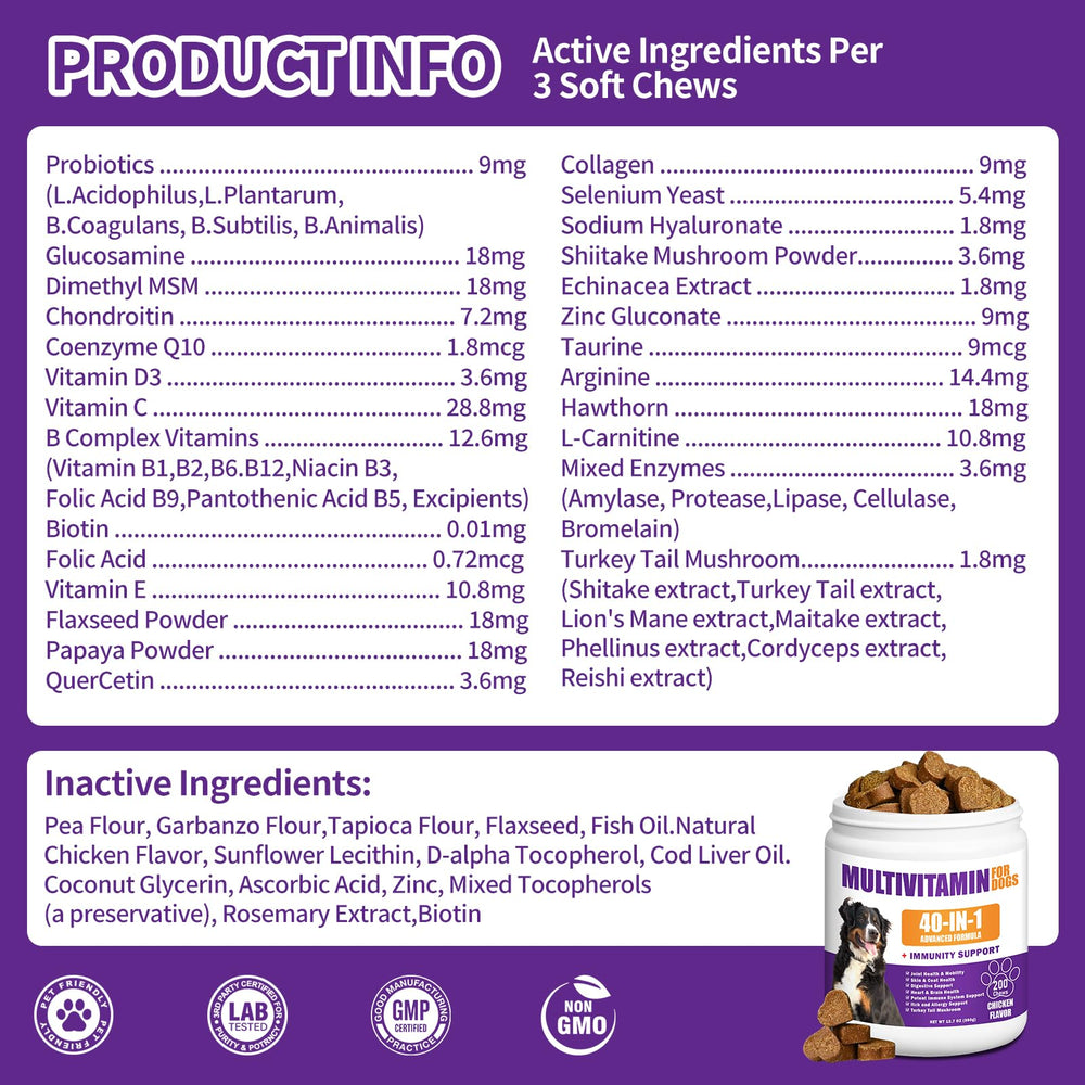 ColEaze senior puppy vitality formula for growing dogs.