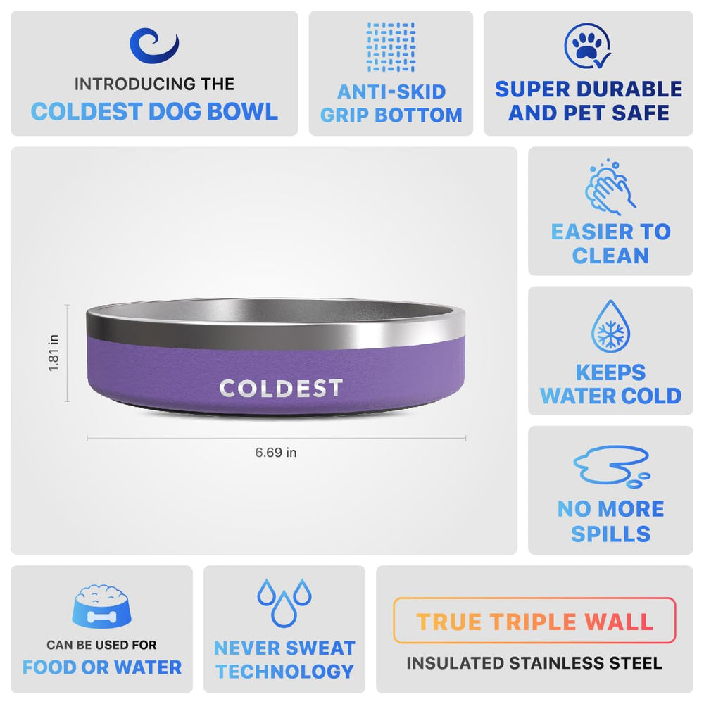 The Coldest Water coldest dog bowl heavy-duty construction endures active pets.