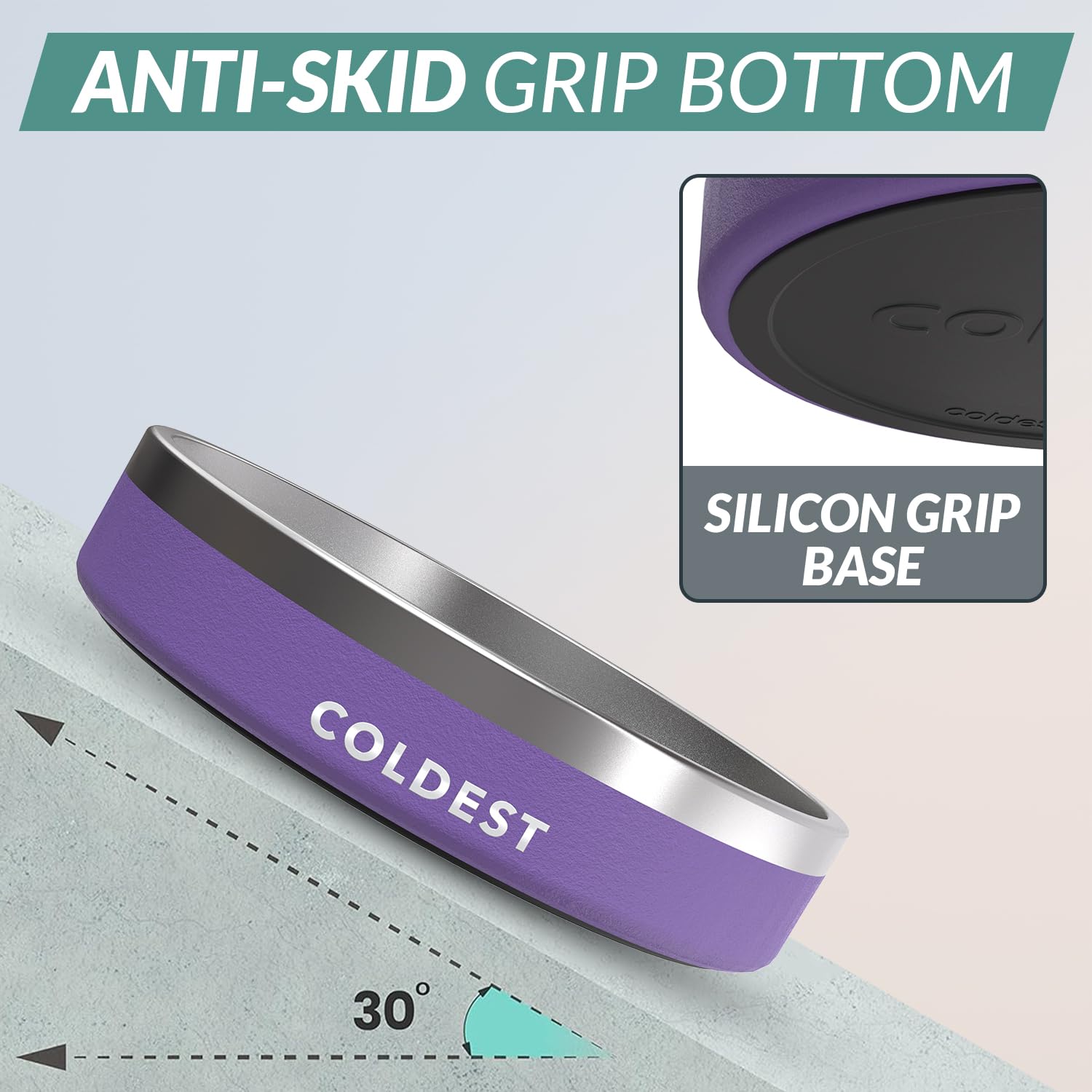The Coldest Water coldest dog bowl with non-slip base keeps meals steady.