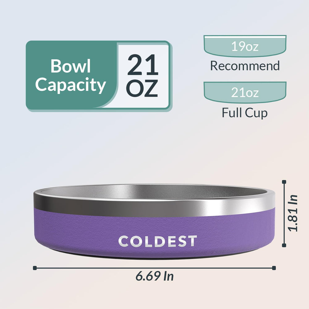 The Coldest Water coldest dog bowl spill-proof design minimizes mess.