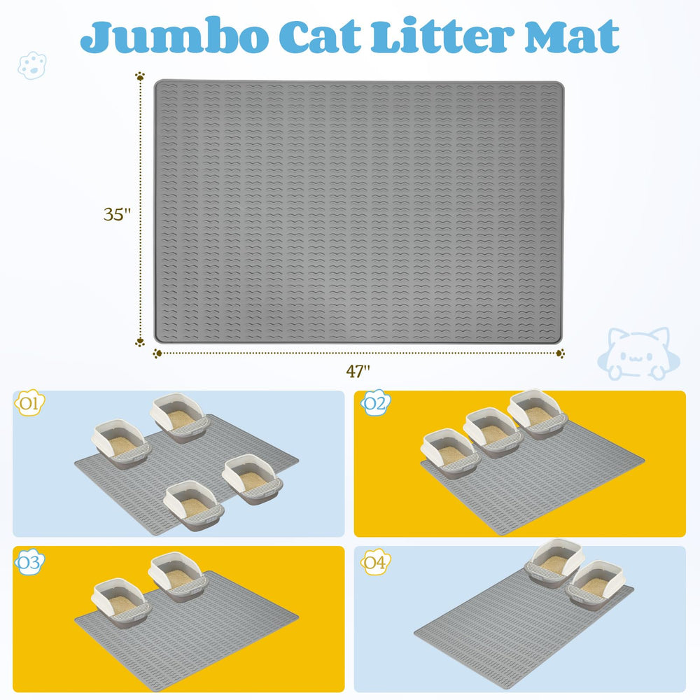 Colewin cat litter mat anti-tracking design traps litter at entry