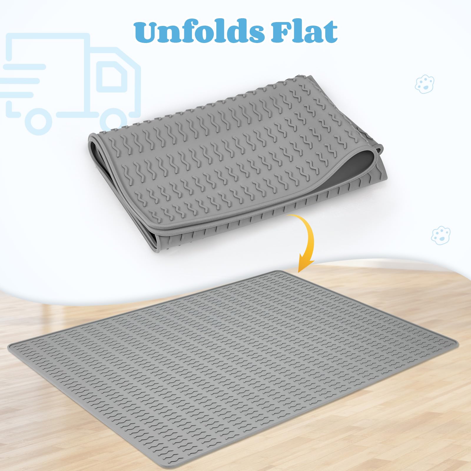 Colewin cat litter mat folds flat for storage