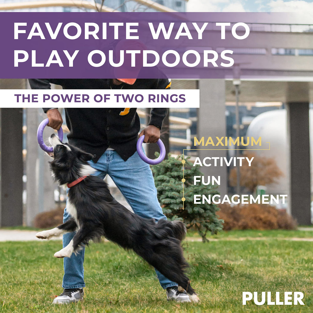 COLLAR PULLER tug of war dog toy supports bonding and focus.