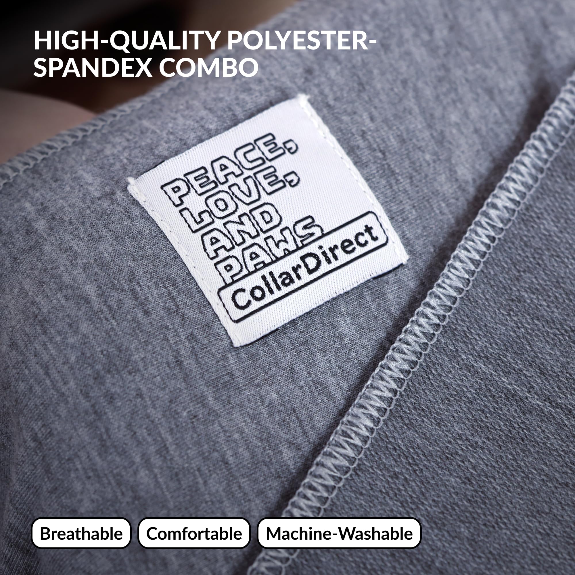 CollarDirect cat sling carrier gray large worn on person demonstrates hands-free mobility.