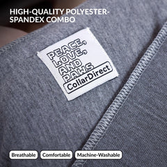 CollarDirect cat sling carrier gray large worn on person demonstrates hands-free mobility.